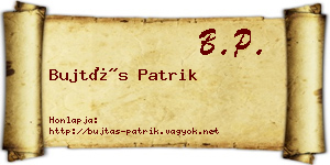 Bujtás Patrik névjegykártya